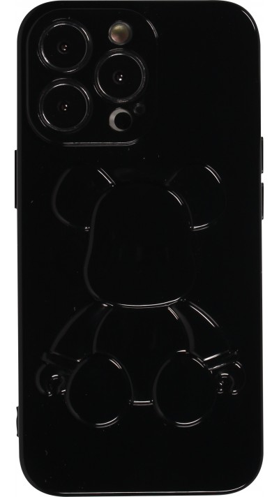 iPhone 13 Pro Max Case Hülle - Gummi Dead bear 3D - Schwarz