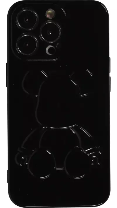 Coque iPhone 13 Pro -Gel Dead bear 3D - Noir