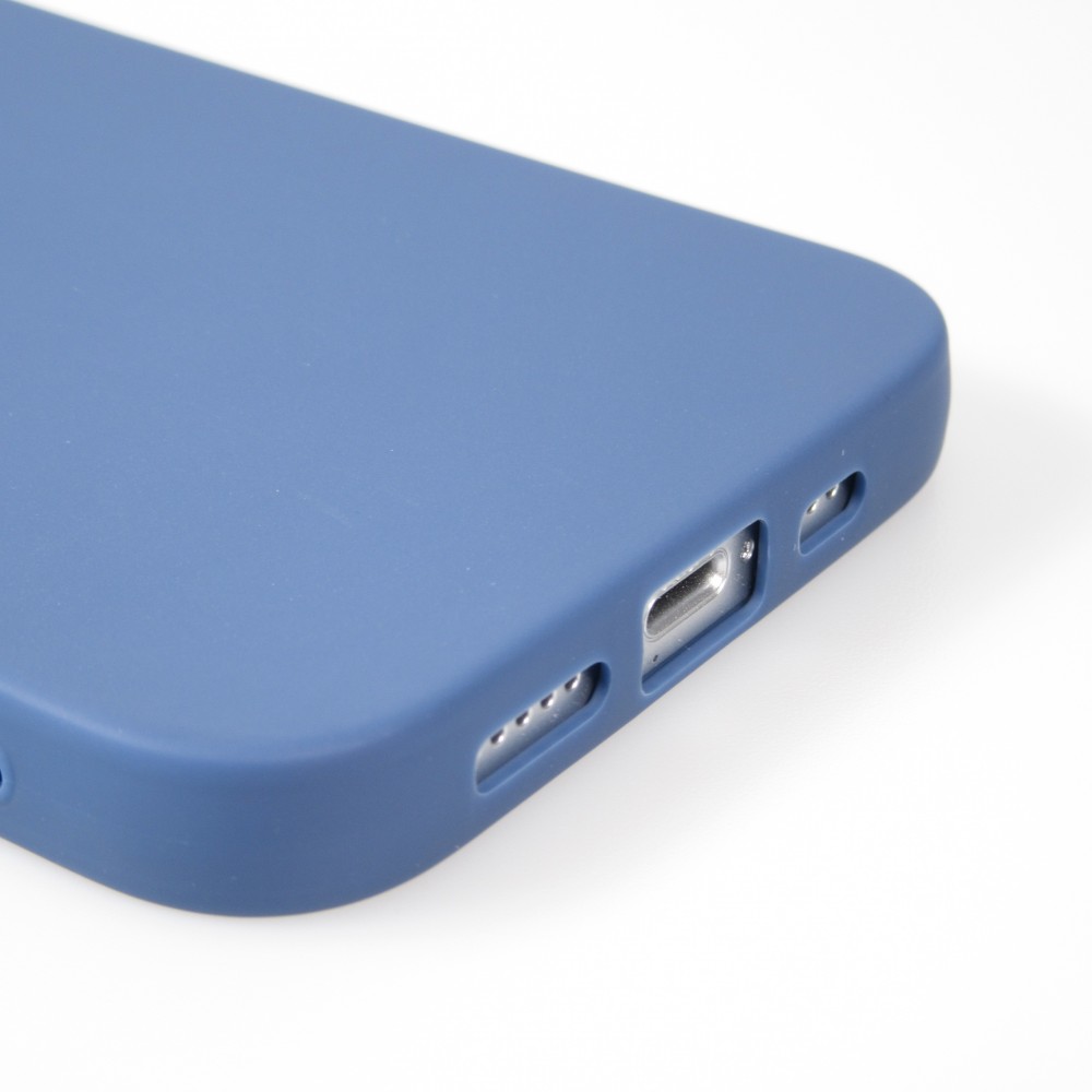 Hülle iPhone 13 Pro Max - Gummi Herz blau