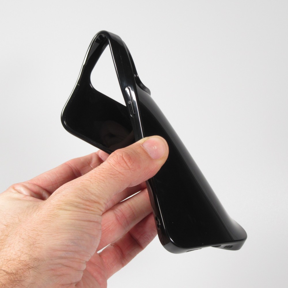 Hülle iPhone 13 Pro - Gummi - Schwarz
