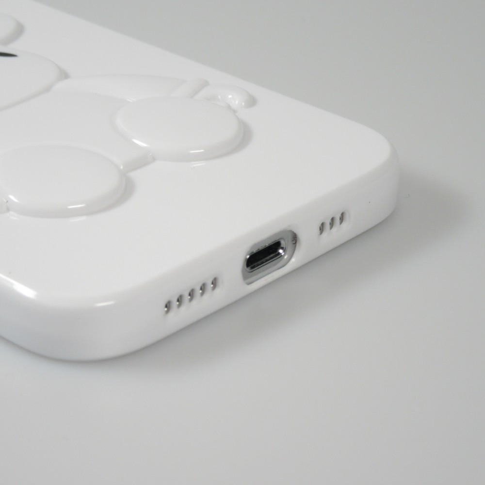 Coque iPhone 13 Pro Max - Gel Dead bear 3D - Blanc