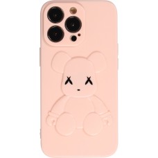 iPhone 13 Pro Case Hülle - Gummi Dead bear 3D - Rosa
