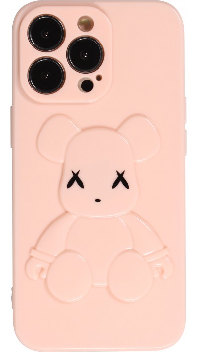 Coque iPhone 13 Pro Max - Gel Dead bear 3D - Rose