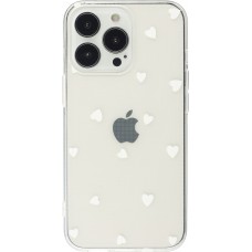 Coque iPhone 13 Pro - Gel petit coeur - Blanc