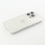 Coque iPhone 13 Pro - Gel petit coeur - Blanc