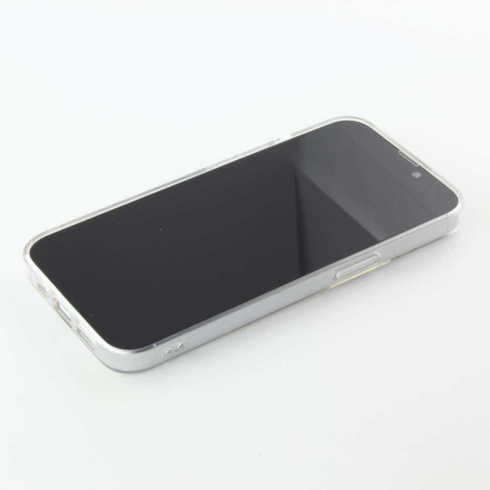 Coque iPhone 13 Pro - Gel petit coeur - Noir
