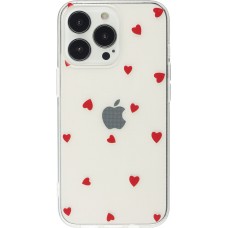 Coque iPhone 13 Pro Max - Gel petit coeur - Rouge