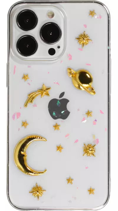 Coque iPhone 13 Pro - Glass 3D Espace - Transparent