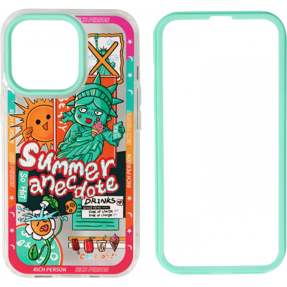 iPhone 13 Pro Case Hülle - Hybride Fun Style Summer anecdote