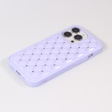 Coque iPhone 13 Pro Max - Luxury Matelassé diamant - Violet