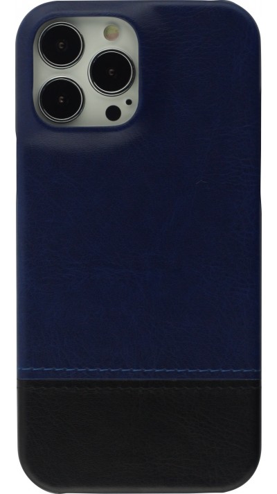iPhone 13 Pro Max Case Hülle - Doppelleder blau - Schwarz