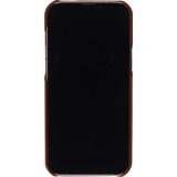 Coque iPhone 13 Pro Max - Double cuir brun foncé brun clair
