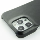 Coque iPhone 13 Pro Max - Double cuir noir - Rouge
