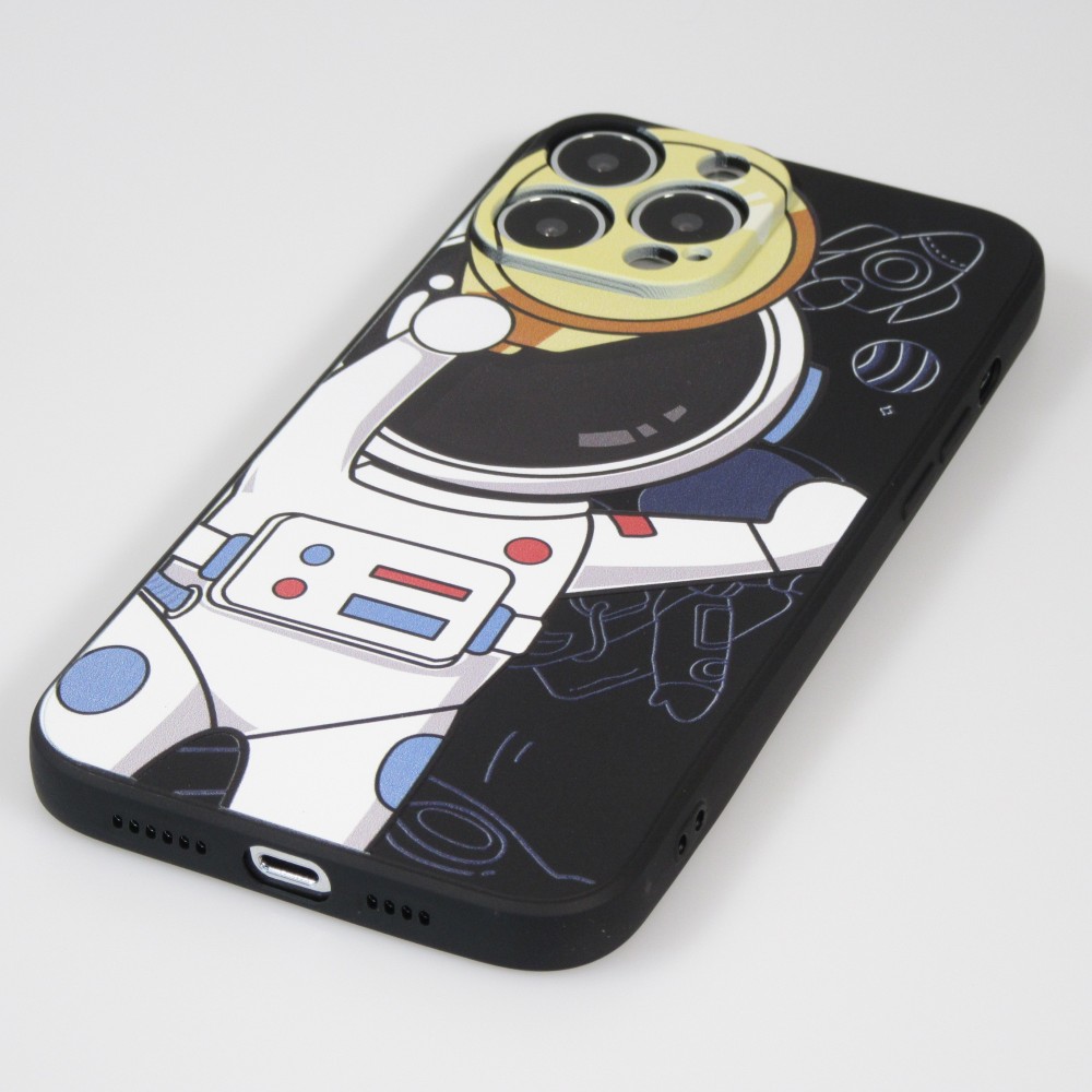 Coque iPhone 13 Pro Max - Exploring happy Astronaute - Noir