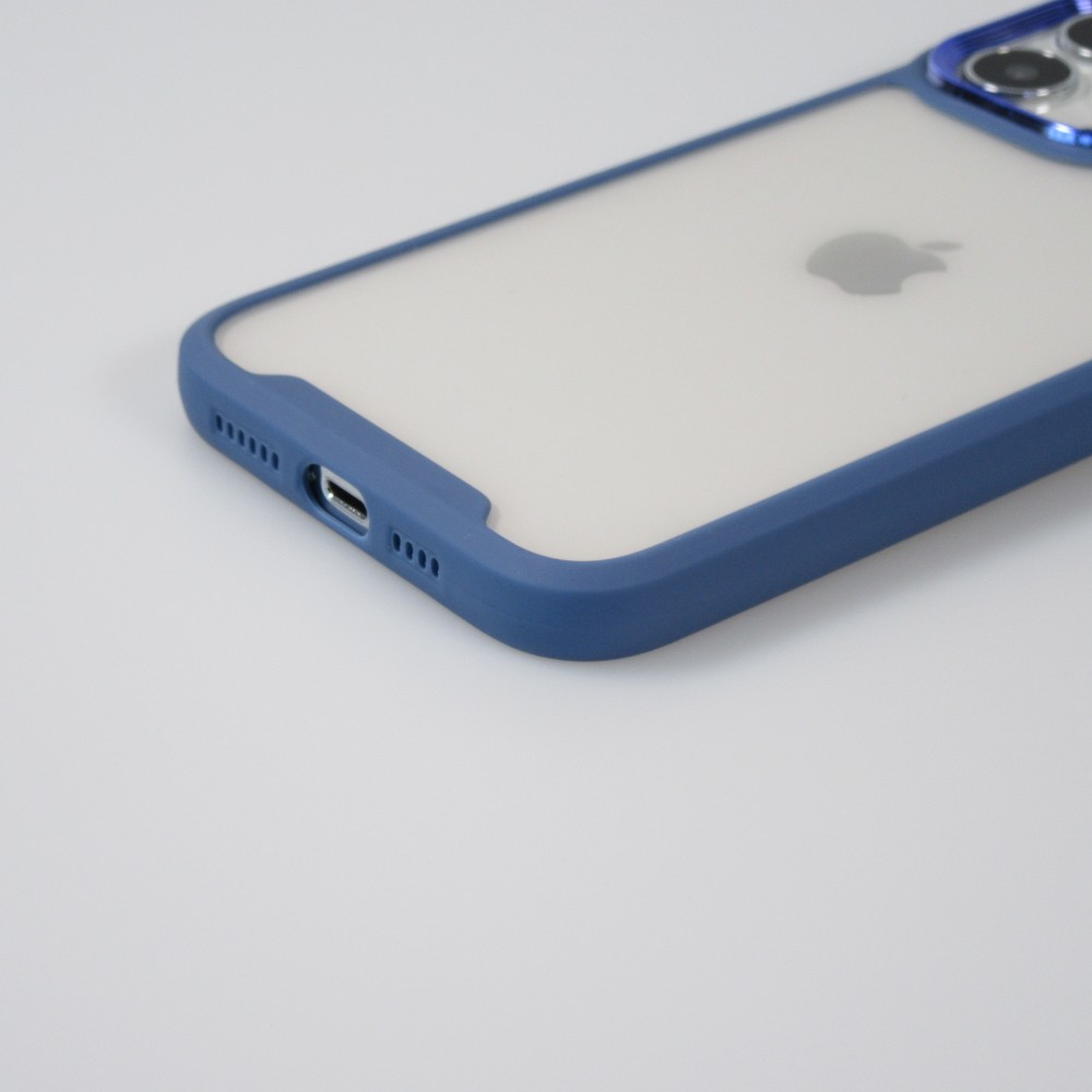 Coque iPhone 13 Pro Max - Fashion Case Pro Camera 360° protection silicone - Bleu