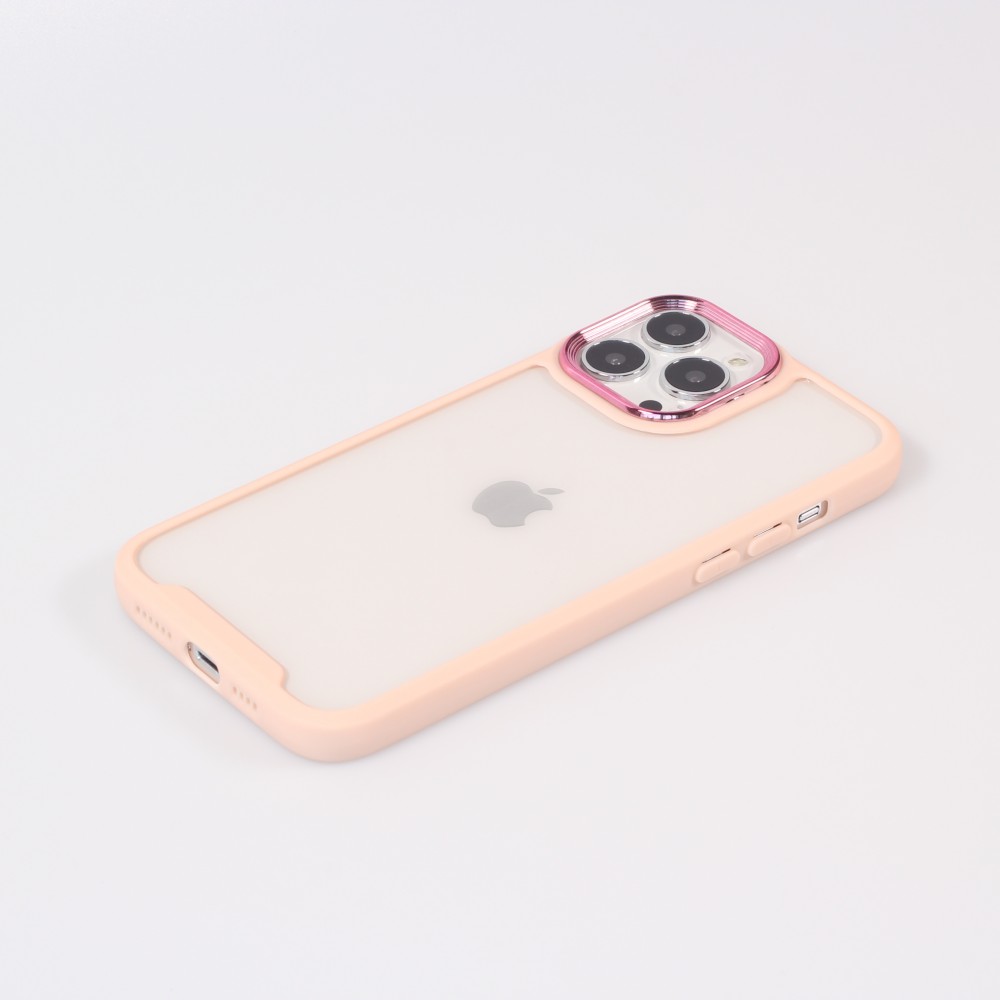 Coque iPhone 13 Pro Max - Fashion Case Pro Camera 360° protection silicone - Rose clair