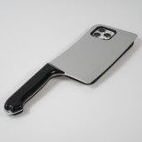 iPhone 13 Pro Max Case Hülle - Grosses Küchenmesser mit Griff - Silber