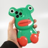 iPhone 13 Pro Max Case Hülle - Lustiger 3D Frosch mit Leberfleck - Grün