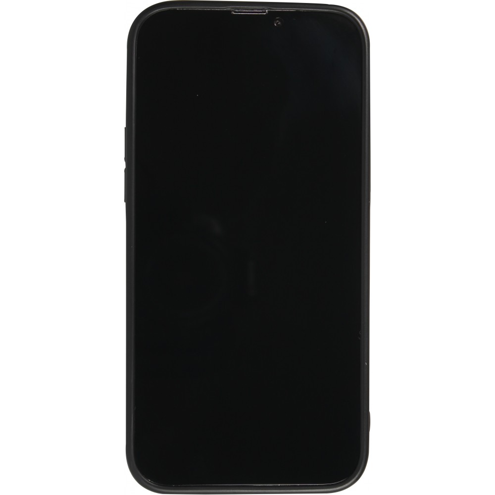 Coque iPhone 13 Pro Max - Premium Cuir avec surpiqûres et trou   - Bleu