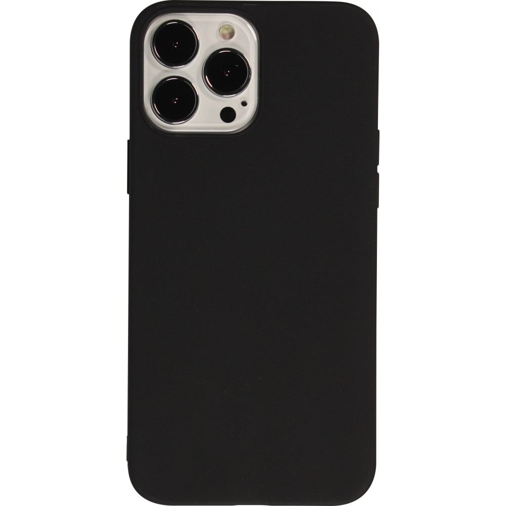 iPhone 13 Pro Max Case Hülle - Silikon Mat - Schwarz