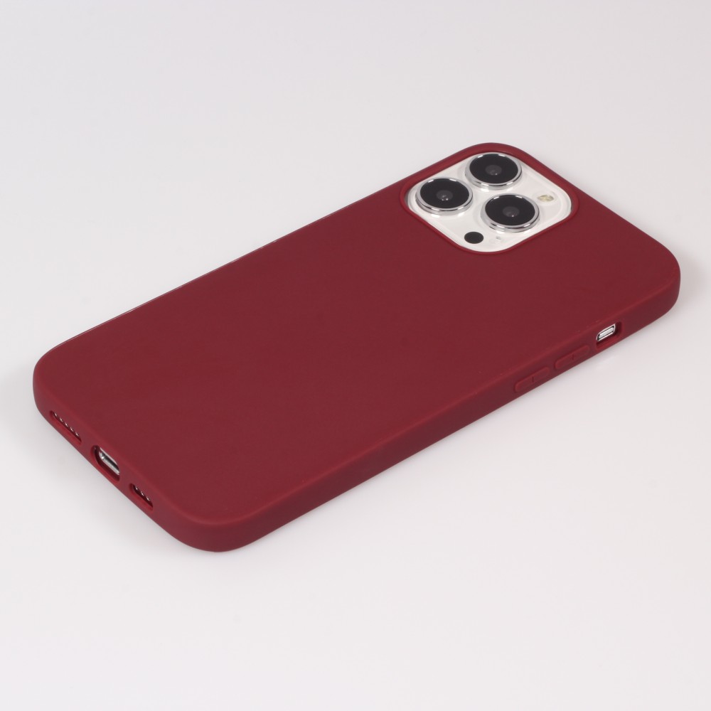 iPhone 13 Pro Max Case Hülle - Silikon Mat - Bordeau