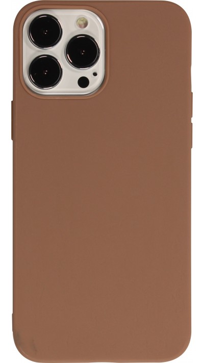 iPhone 13 Pro Max Case Hülle - Silikon Mat - Braun