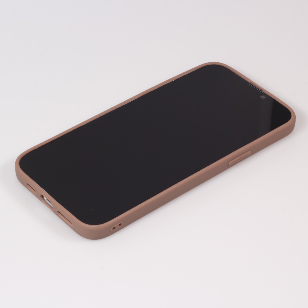 Coque iPhone 13 Pro Max - Silicone Mat - Brun