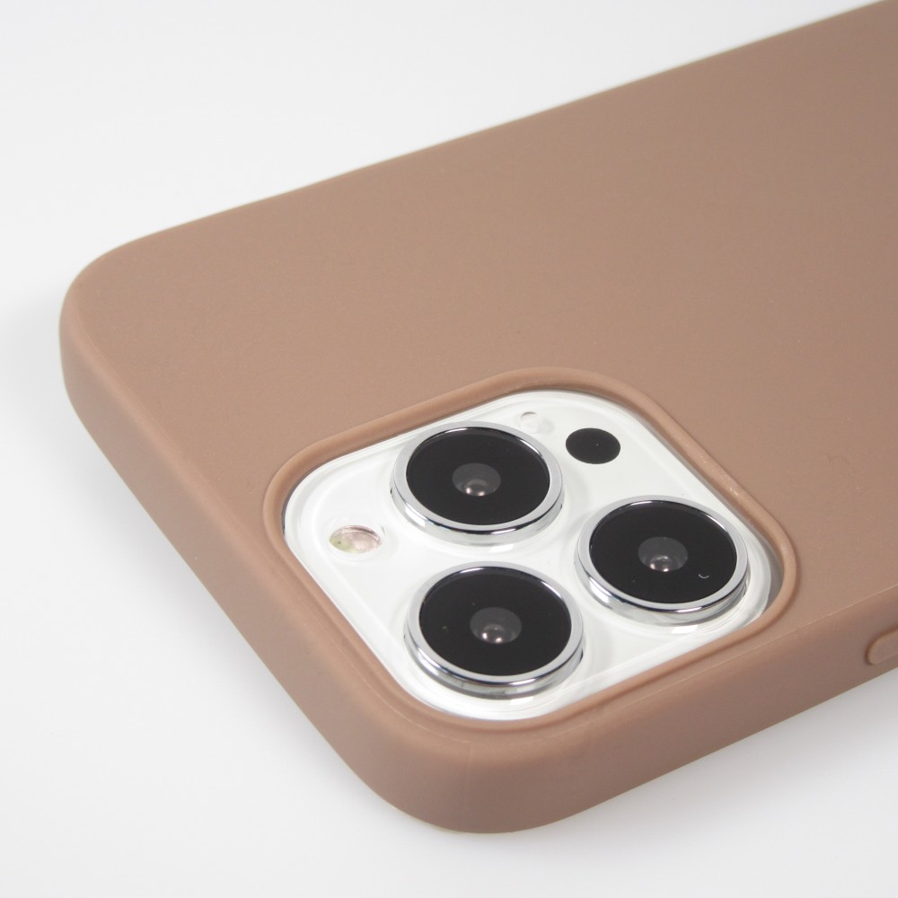 iPhone 13 Pro Max Case Hülle - Silikon Mat - Braun