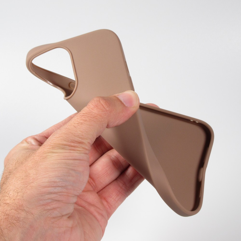 iPhone 13 Pro Max Case Hülle - Silikon Mat - Braun