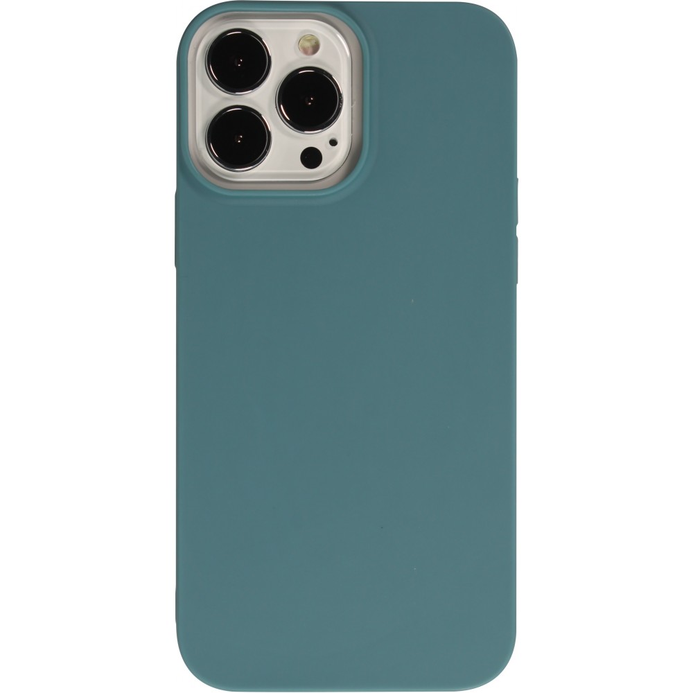 Coque iPhone 13 Pro Max - Silicone Mat - Bleu