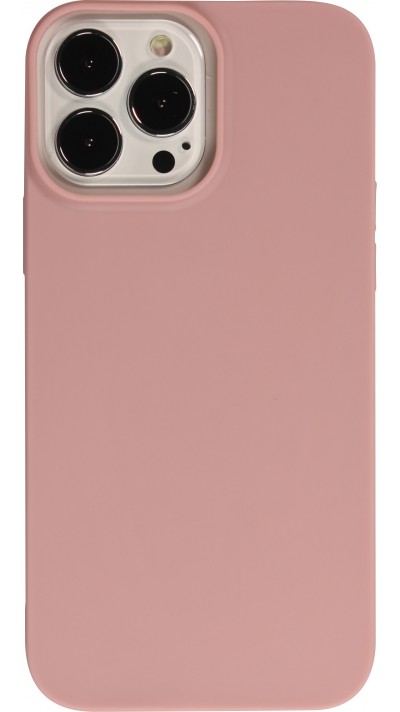 Coque iPhone 13 Pro Max - Silicone Mat - Rose pale