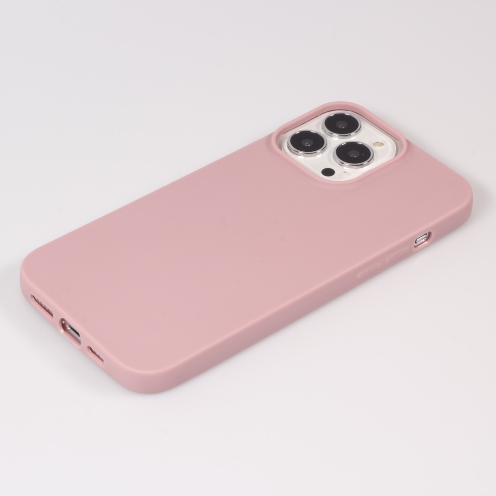 iPhone 13 Pro Max Case Hülle - Silikon Mat - Blass- Rosa