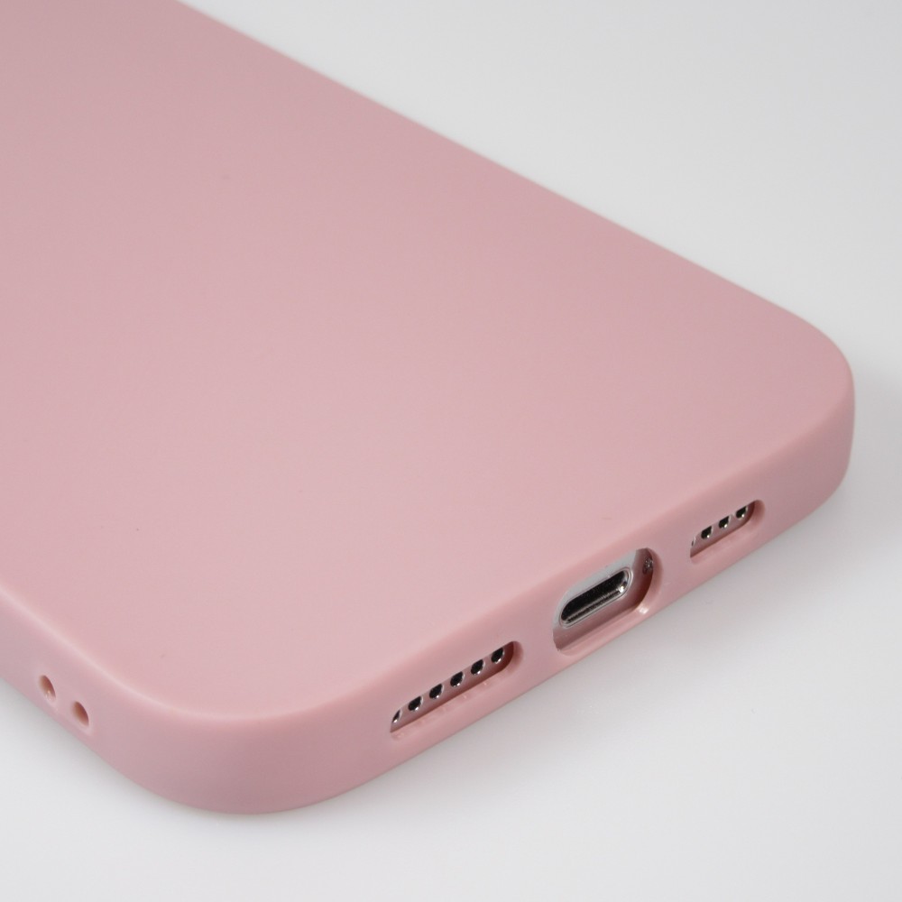 Coque iPhone 13 Pro Max - Silicone Mat - Rose pale