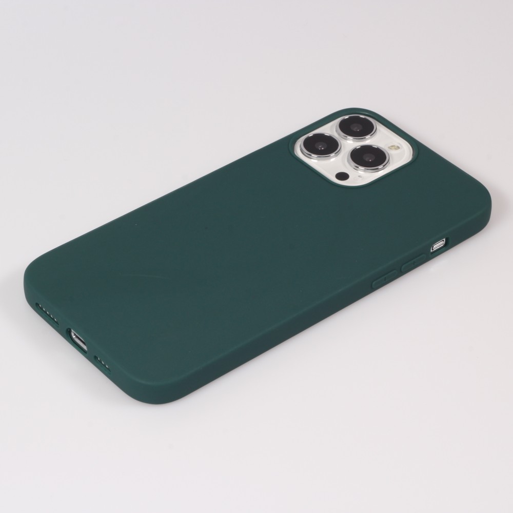 Coque iPhone 13 Pro Max - Silicone Mat - Vert foncé