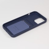 Coque iPhone 13 Pro Max - Soft Touch Porte-carte - Bleu foncé