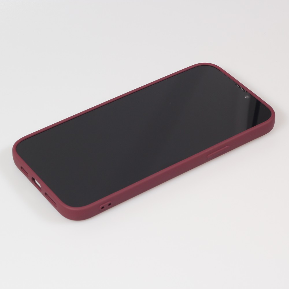 iPhone 13 Pro Max Case Hülle - Soft Touch Kartenhalter - Bordeau