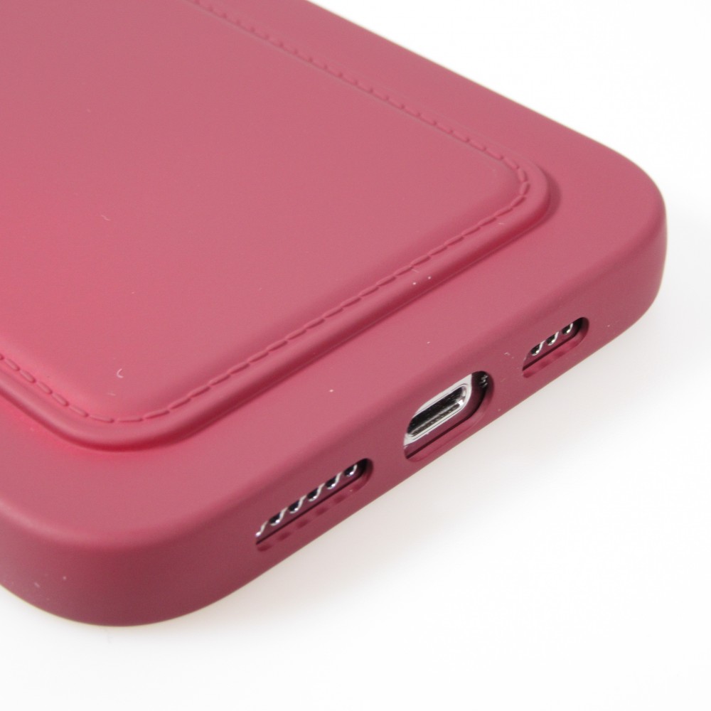 Coque iPhone 13 Pro Max - Soft Touch Porte-carte - Bordeau