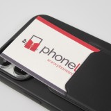 iPhone 13 Pro Max Case Hülle - Soft Touch Kartenhalter - Schwarz