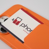 iPhone 13 Pro Max Case Hülle - Soft Touch Kartenhalter - Orange