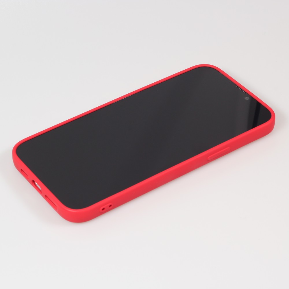 iPhone 13 Pro Max Case Hülle - Soft Touch Kartenhalter - Rot