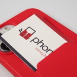 iPhone 13 Pro Max Case Hülle - Soft Touch Kartenhalter - Rot