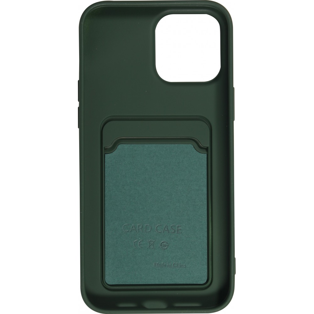 iPhone 13 Pro Max Case Hülle - Soft Touch Kartenhalter - Dunkelgrün