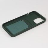 Coque iPhone 13 Pro Max - Soft Touch Porte-carte - Vert foncé