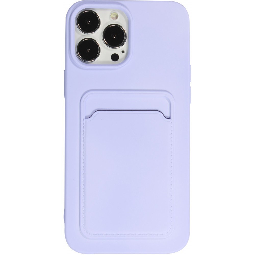 Coque iPhone 13 Pro Max - Soft Touch Porte-carte - Violet