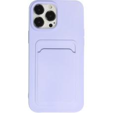 iPhone 13 Pro Max Case Hülle - Soft Touch Kartenhalter - Violett