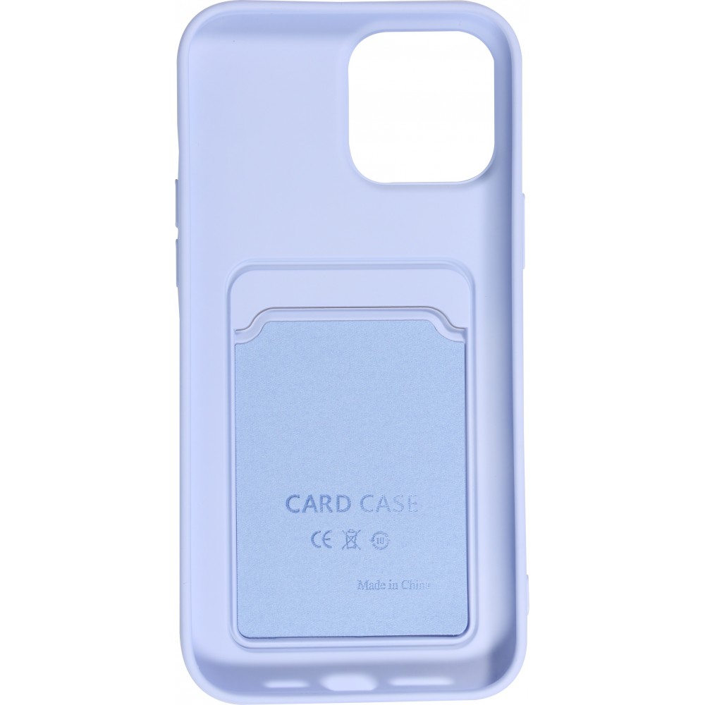 iPhone 13 Pro Max Case Hülle - Soft Touch Kartenhalter - Violett