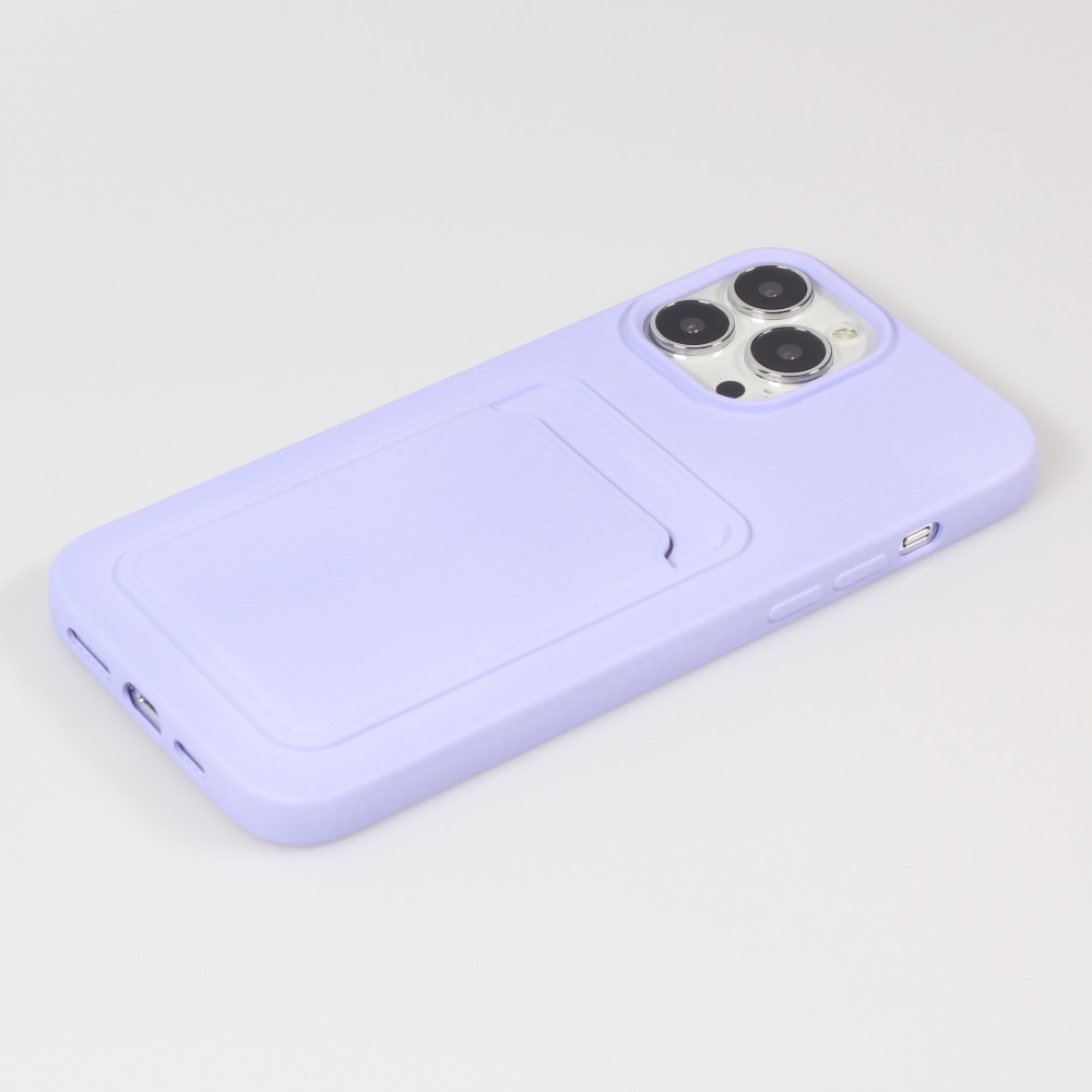 Coque iPhone 13 Pro Max - Soft Touch Porte-carte - Violet