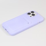 iPhone 13 Pro Max Case Hülle - Soft Touch Kartenhalter - Violett