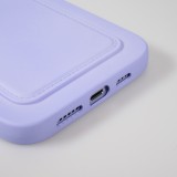 iPhone 13 Pro Max Case Hülle - Soft Touch Kartenhalter - Violett