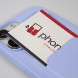 iPhone 13 Pro Max Case Hülle - Soft Touch Kartenhalter - Violett